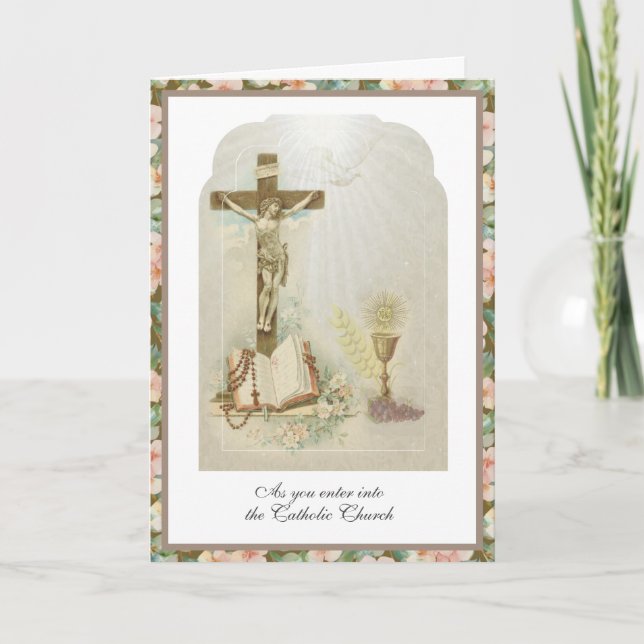 Tarjeta Iniciación de la RCIA católica en iglesia religios (Anverso)