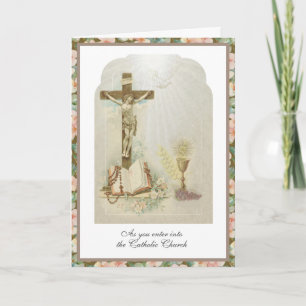Tarjeta Iniciación de la RCIA católica en iglesia religios