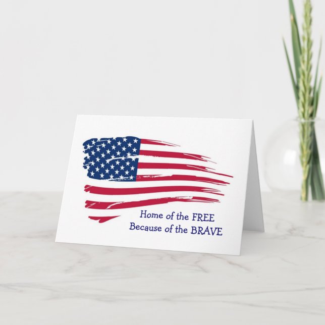 Tarjeta Inicio de la bandera ondulada libre (Anverso)