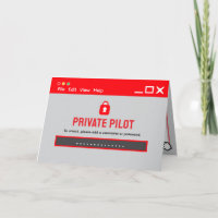 Inicio de sesión de piloto privado Felicitaciones