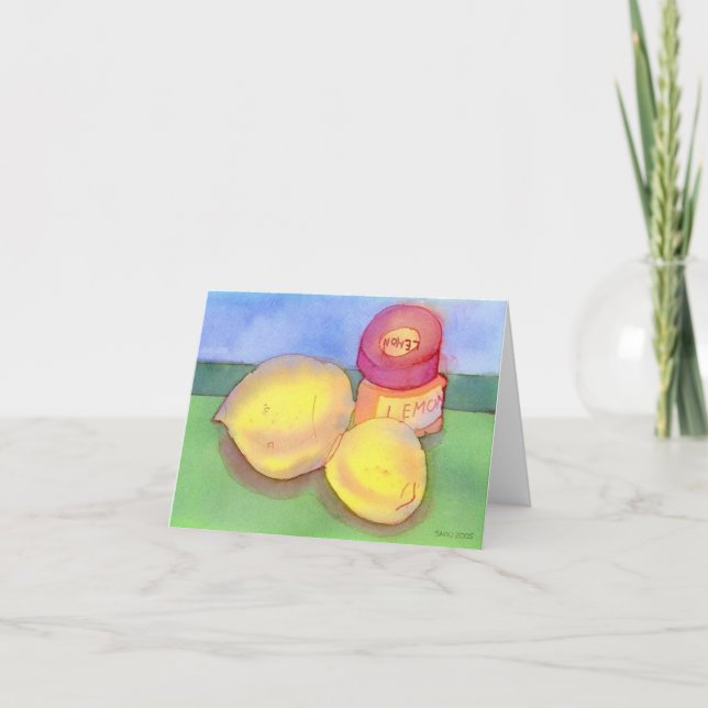 Tarjeta Ink & Lemons Notecard (Anverso)