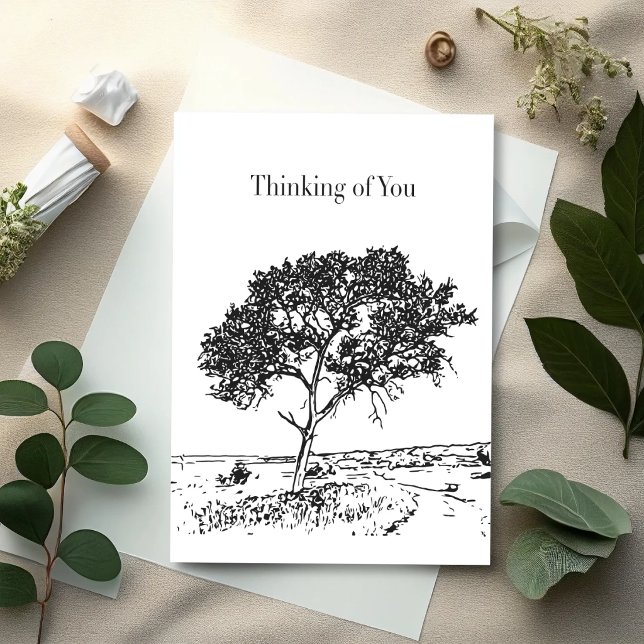 Tarjeta Ink Tree – Minimal Sympathy Card (Subido por el creador)