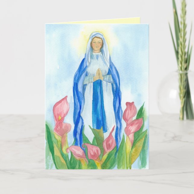 Tarjeta Inmaculado Corazón de María Fiesta de la Asunción (Anverso)