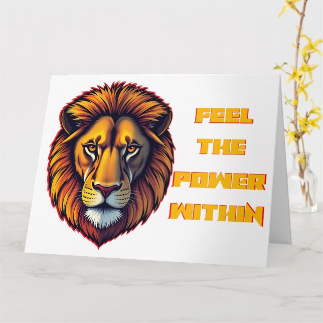 Tarjeta  Inner Strength Unleashed (flor amarilla)