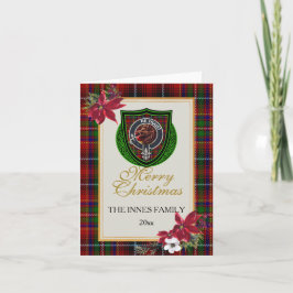 Tarjeta Innes Scottish Clan Tartan & Crest