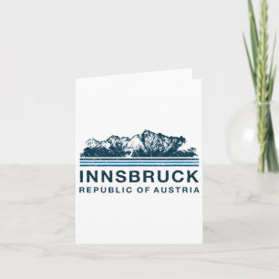 Tarjeta Innsbruck Austria Monta Vintag Austríaco de Esquí