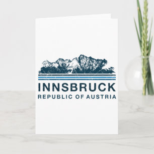 Tarjeta Innsbruck Austria Montañas Austriaco Esquí Vintag