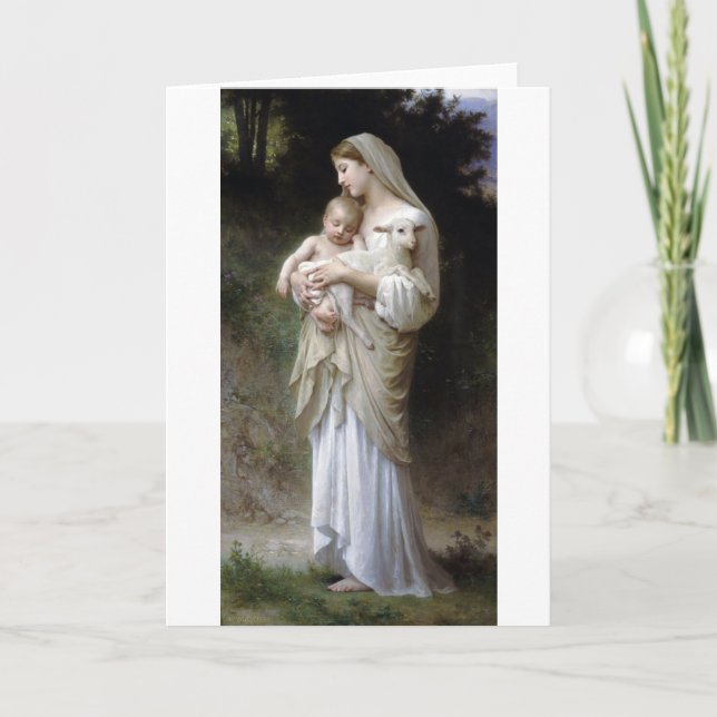 Tarjeta Inocencia (Madonna y niño), Bouguereau (Anverso)