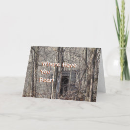 Tarjeta inodoro vintage en el bosque - personalizar