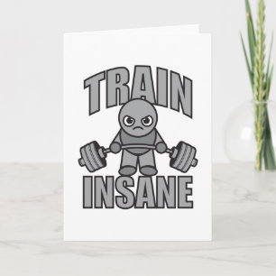 Tarjeta INSANE DE TREN - Motivación de anime de Personaliz