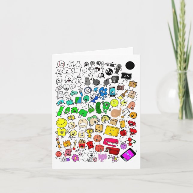 Tarjeta Insanidad Inanimada De Bfdi Todos Los Caracteres (Anverso)