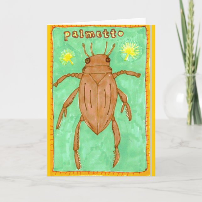 Tarjeta insecto del palmetto (Anverso)