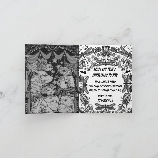 Tarjeta Insectos y bichos (Interior)