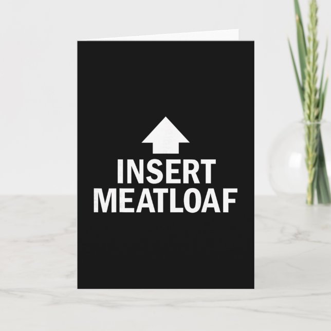 Tarjeta Insert Meatloaf Funny Thanksgiving Pointing Arrow  (Anverso)