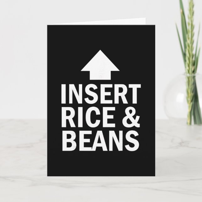 Tarjeta Insert Rice And Beans Thanksgiving Pointing Arrow  (Anverso)