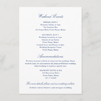 Tarjeta Insertar Eventos y Alojamiento de Fin de S