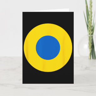 Tarjeta Insignia azul y amarilla de la Fuerza Aérea de Ucr