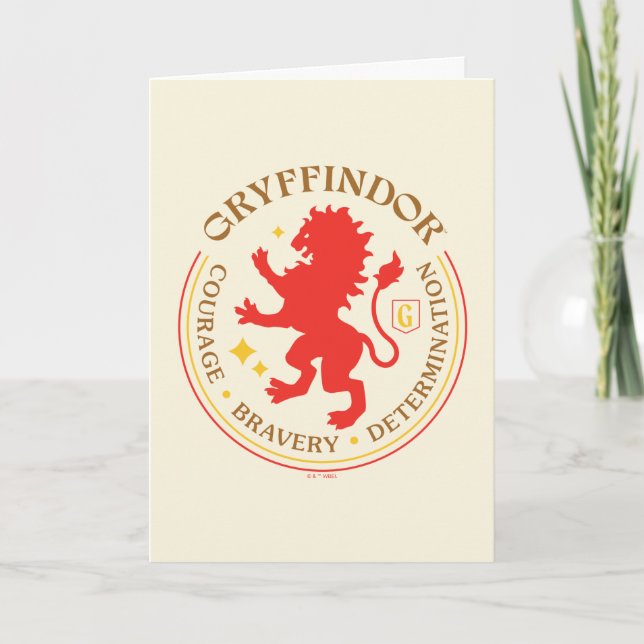 Tarjeta Insignia de Orgullo de la Casa GRYFFINDOR™ León Ro (Anverso)