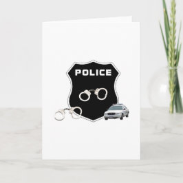 Tarjeta Insignia en blanco de crimen policial dentro