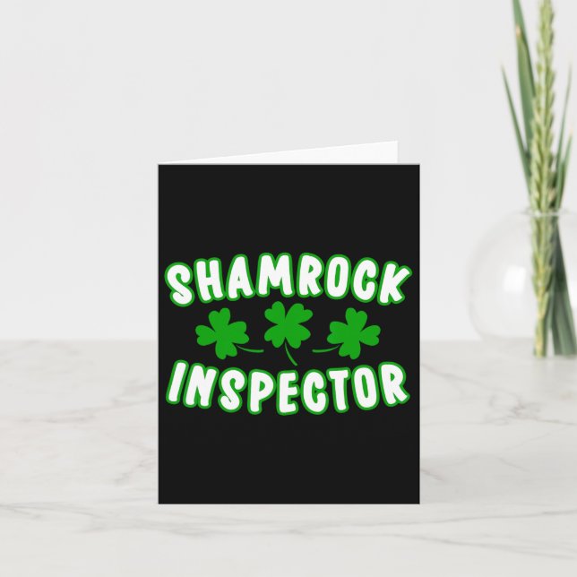 Tarjeta Inspector de Shamrock St Patricks Día 1 (Anverso)