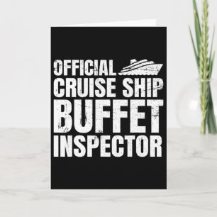 Tarjeta Inspector Oficial de Bufet de Barco de Crucero Div