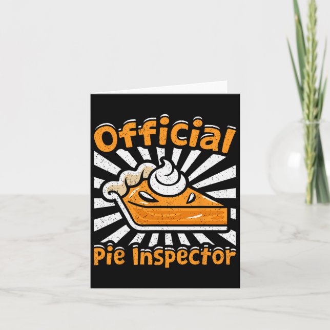 Tarjeta Inspector Oficial de Pie Funny Calabaza de Acción  (Anverso)