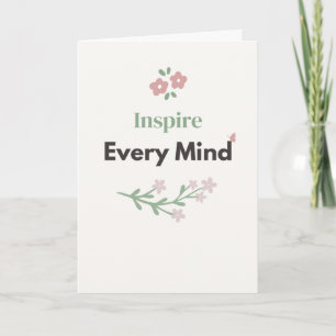 Tarjeta Inspira Cada Mentalidad Maestro Floral