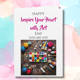 Tarjeta Inspira tu corazón con arte   31 de enero