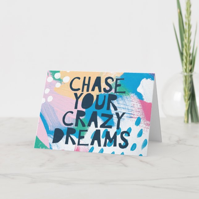 Tarjeta Inspiración brillante | Perder tus sueños locos (Anverso)
