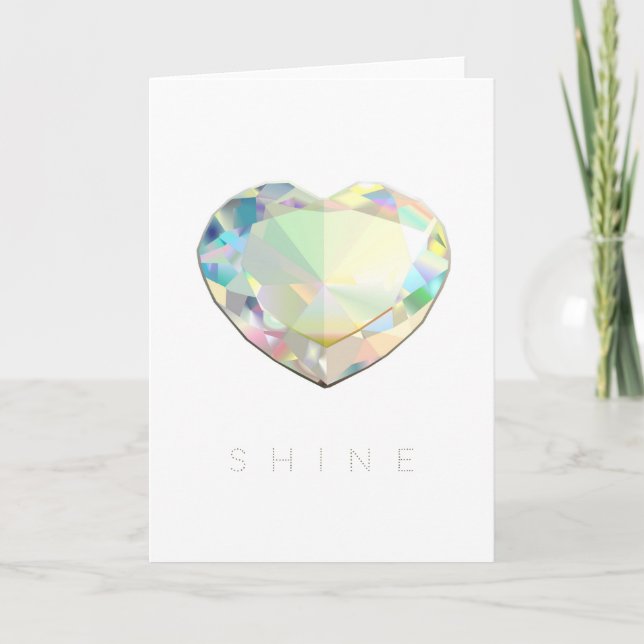 Tarjeta Inspiración de corazón de diamante (Anverso)