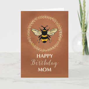 Tarjeta Inspiración de la Abeja de Cumpleaños de Mamá en l