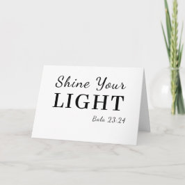 Tarjeta Inspiración de versículos bíblicos Sé la Luz