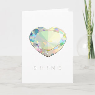 Tarjeta Inspiración del corazón de los diamantes