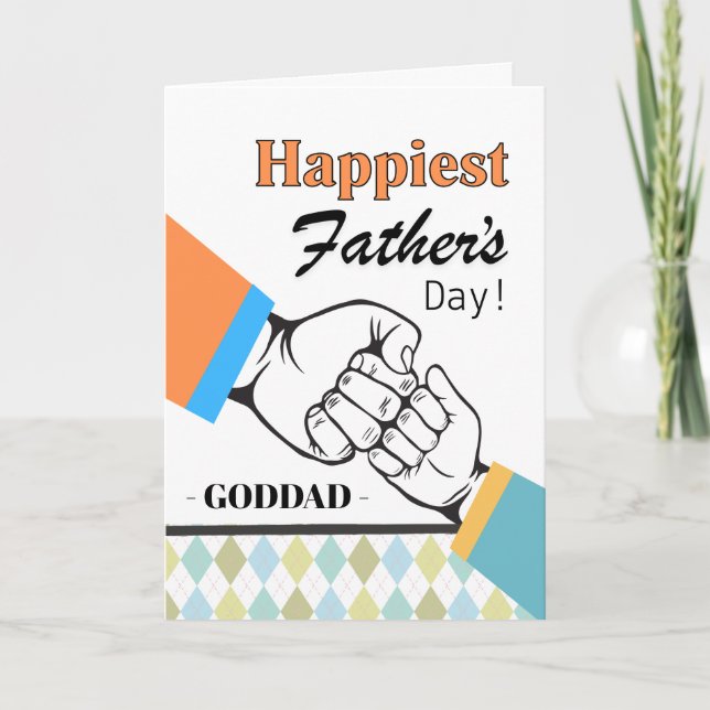 Tarjeta Inspiración del primer día del padre del padrino (Anverso)