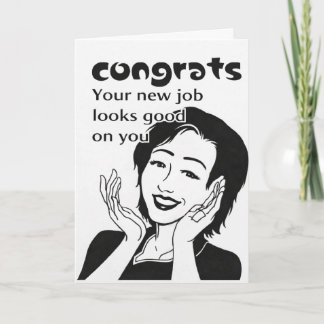 Tarjeta inspiración divertida para un nuevo trabajo