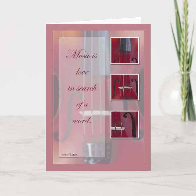 Tarjeta Inspiración musical, violín (Anverso)