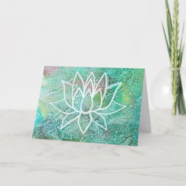 Tarjeta Inspiración positiva de flores de Lotus (Anverso)
