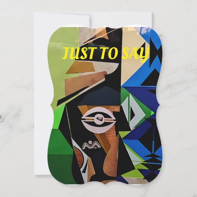 Tarjeta inspirada africana, tarjeta africana tradi (Anverso)