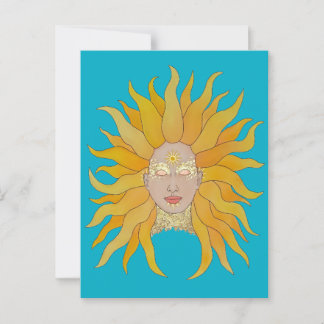 Tarjeta inspirada en el oro amarillo turquesa Boho