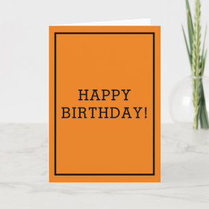 Tarjeta Inspirado en diseñador naranja
