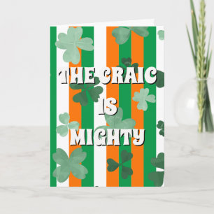 Tarjeta Inspirado en la bandera irlandesa, The craic is mi