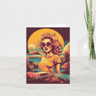 Tarjeta inspirado en los 50 retro