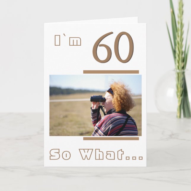 Tarjeta Inspirador 60 Aniversario de la foto moderna (Anverso)