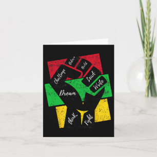 Tarjeta Inspirador Black Leaders Power Hand Fist Black His