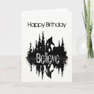 Tarjeta Inspirador creerse el pie grande Sasquatch