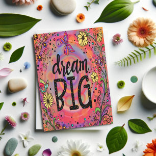 Tarjeta Inspirador hermoso floral sueña grande mariposa