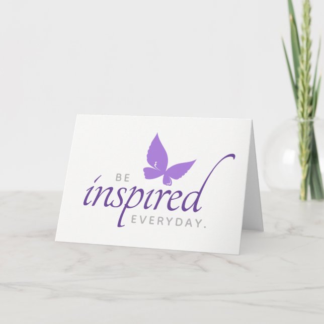 Tarjeta Inspirador inspirarse en la mariposa cotidiana (Anverso)