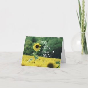 Tarjeta Inspirador: Que tu fe sea más grande que el miedo