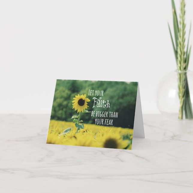 Tarjeta Inspirador: Que tu fe sea más grande que el miedo (Anverso)