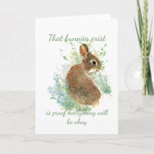 Tarjeta Inspirador Todo estará bien Bunny Cita